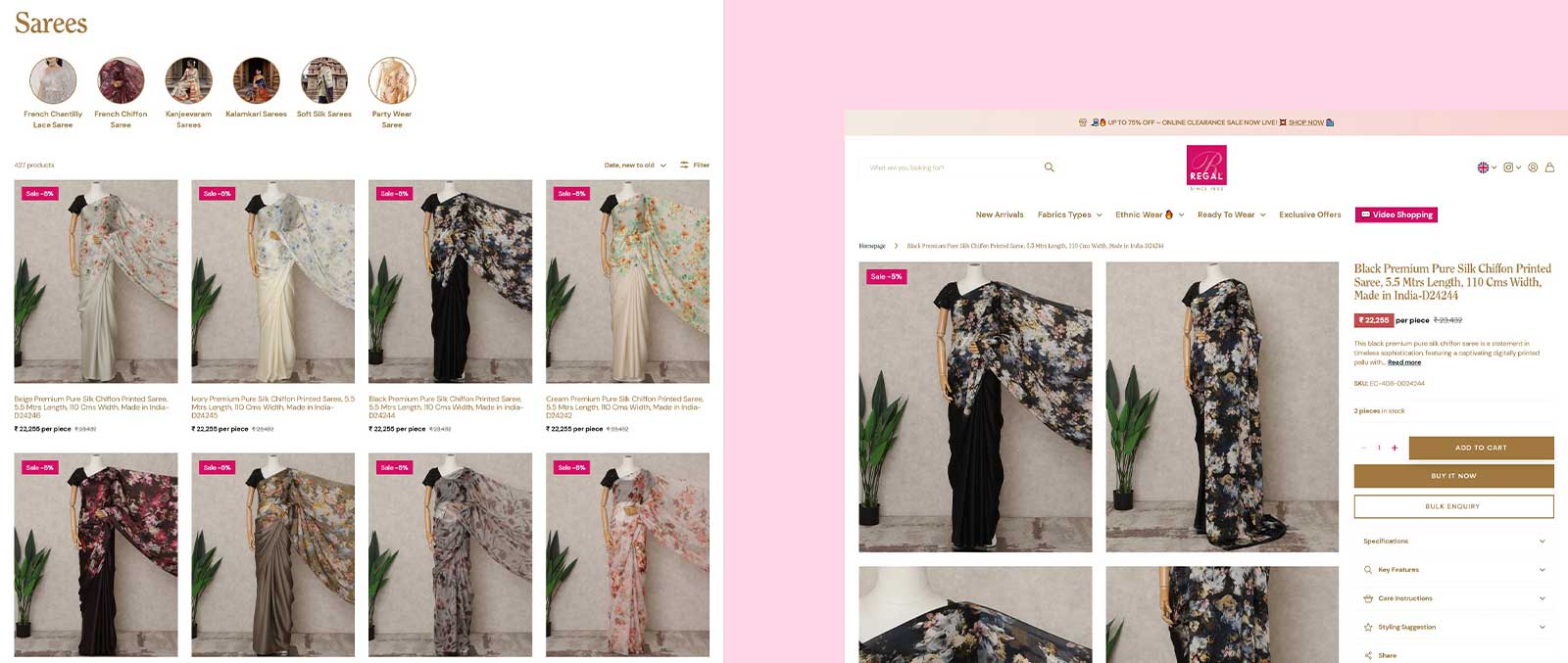 Regal Fabric Gallery Case Study | Ariya InfoTech