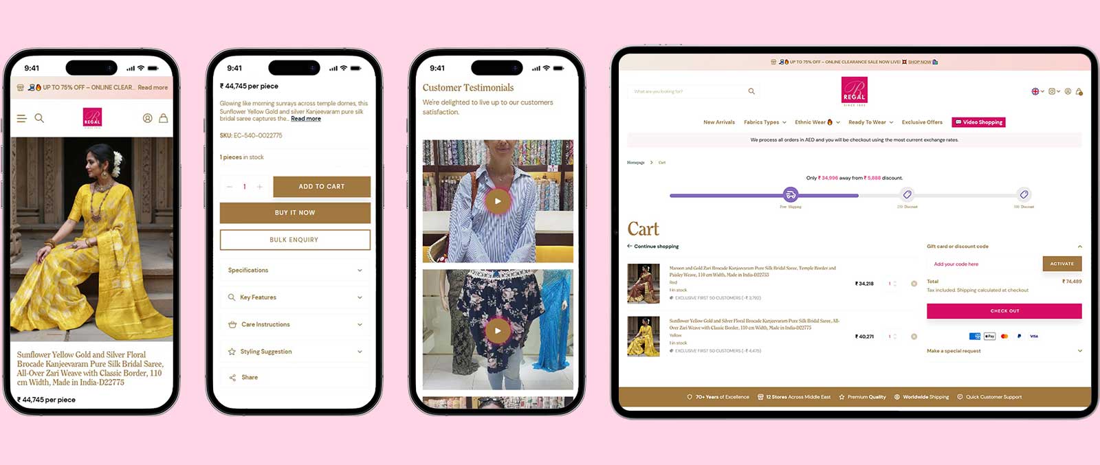 Regal Fabric Gallery Case Study | Ariya InfoTech